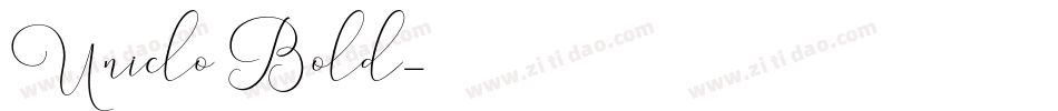 Uniclo Bold字体转换